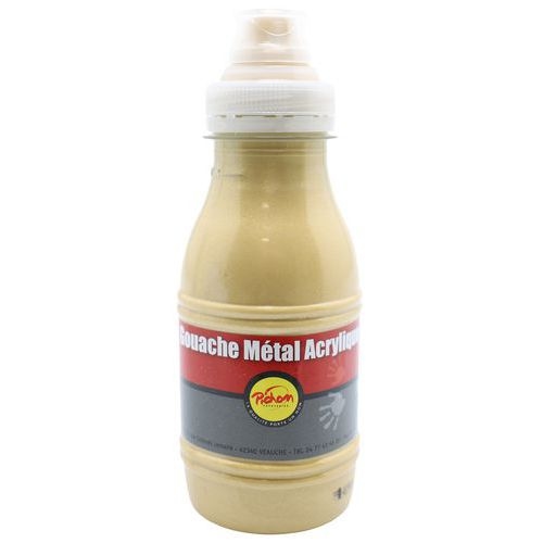 Flacon 250 ml gouache métal acrylique - Pichon - Image 2