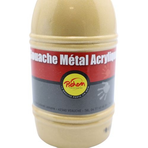 Flacon 250 ml gouache métal acrylique pichon - or - Image 5