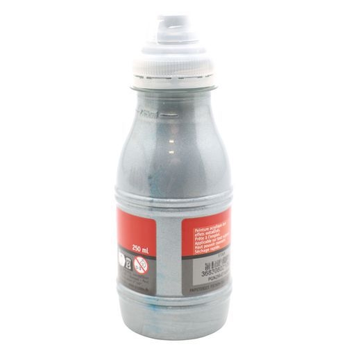 Flacon 250 ml gouache métal acrylique pichon - étain - Image 2