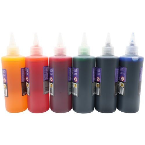 Lot de 6 flacons 200 ml encre à dessiner gel Pichon couleurs assorties - Image 2