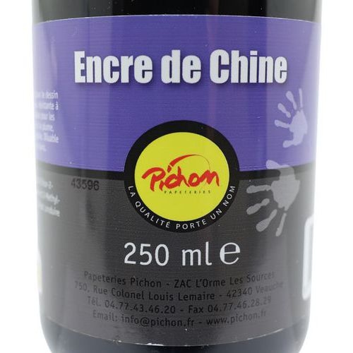 Flacon 250 ml encre de chine noire pichon - Image 2