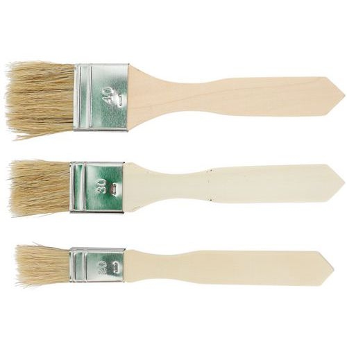 Lot de 3 brosses plates, manches plats - Image principale