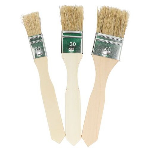 Lot de 3 brosses plates, manches plats - Image 3