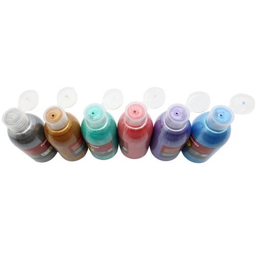 Boîte 6 flacons gouache nacrée pichon, 6 x 250 ml. - Image 3