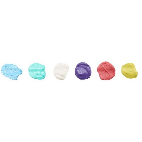 Assortiment de 6 flacons de 250 ml de  gouache acrylique nacrée pichon - Image 2
