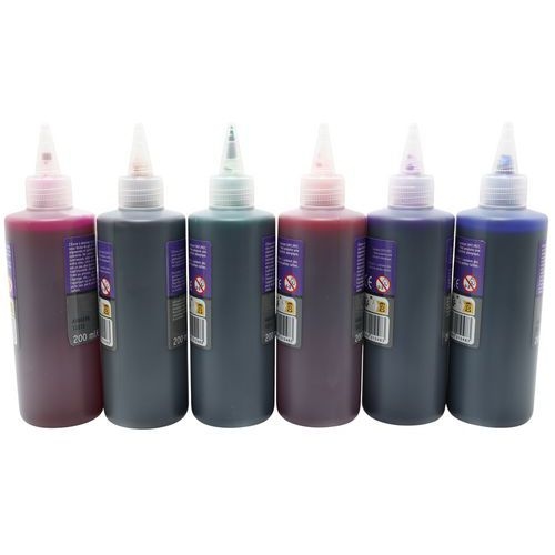 Lot de 6 flacons 200 ml encre à dessiner gel Pichon couleurs assorties - Image 2