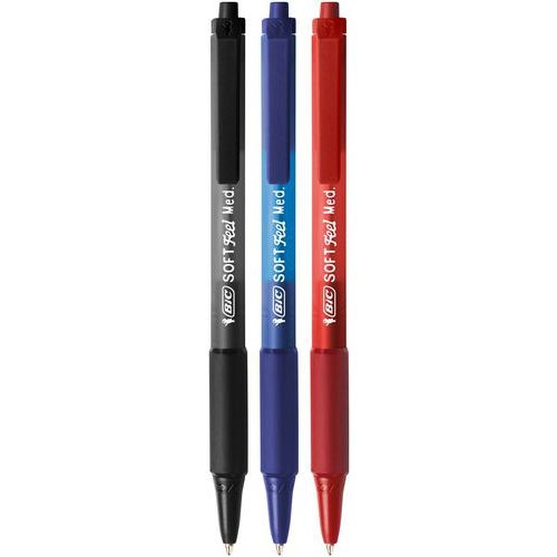 Stylo bille pointe moyenne rétractable “Soft Feel” - Bic - Image principale