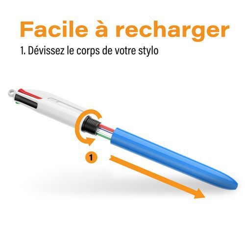 Stylo bille 4 couleurs bic - Image 4
