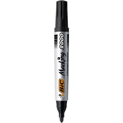 Marqueur permanent pointe ogive Bic - noir - Image 2