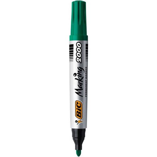 Marqueur permanent pointe ogive Bic - vert - Image 3