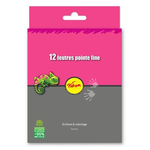 Pochette 12 feutres dessin pointe fine Ø 2 mm - Image principale
