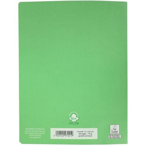 Cahier 17x22 cm 70g 60 pages seyes écolier - Image 2