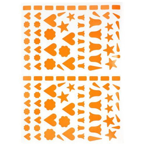 Pochette 40 feuilles gommettes (4500 gommettes) - Etoiles et clochettes - Image 2