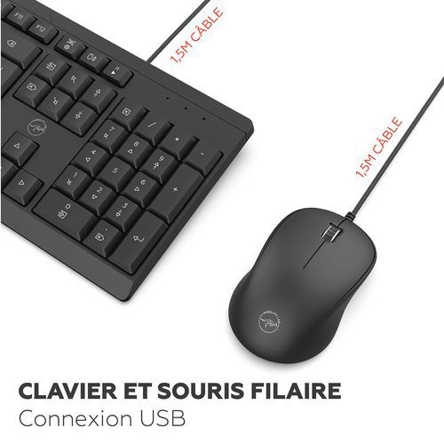 Ensemble Clavier + Souris avec pavé numérique filaire - Image 9