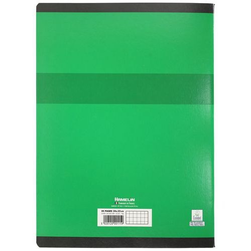 Cahier étudiant piqûre 70g 24x32 cm 5x5 96 pages - Image 6