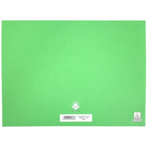 Cahier travaux manuels à l'italienne 32x24 cm uni blanc 48 pages 70g - Image 5