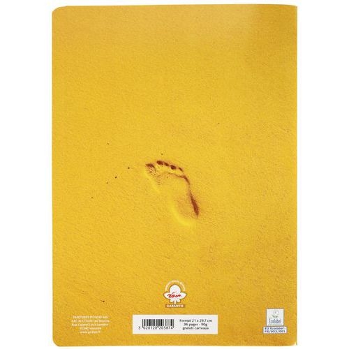Cahier piqure Super 90g A4 Seyes 96 pages - Orange - Image 2