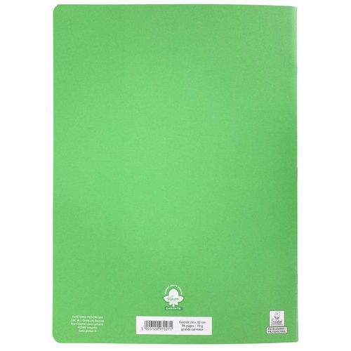 Cahier étudiant piqûre 70g 24x32 cm seyes 96 pages - Image 4