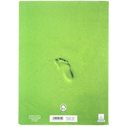 Cahier piqûre 96 pages 24x32 cm seyes super 90g - Vert - Image 3