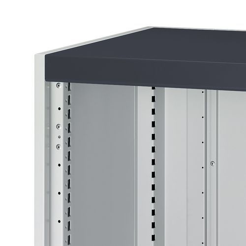 Armoire d'atelier à tiroirs Bott SMF - L1050xP650xH2000mm gris/bleu 2 tablettes + 4 tiroirs - Bott - Image 7