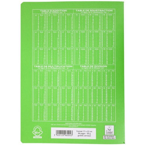 Cahier brouillon 96 pages papier extra blanc 17x22 cm 60g seyes - Image 3