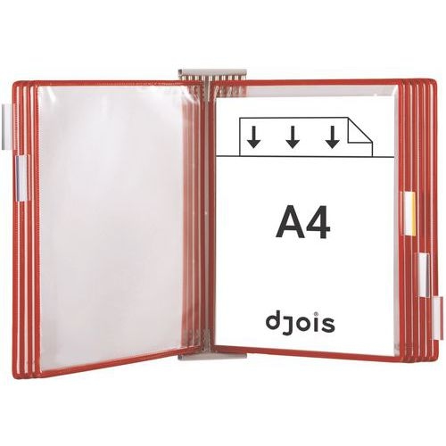 Extension pour support mural Tarifold - Nb de pochettes:10 - Rouge - Image principale