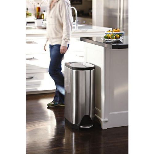 Poubelle à pédale Butterfly acier inox  30 L - Image 2