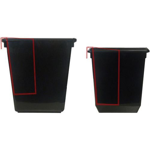 Bac pour poubelle à papier en cône 21L et 27L, Coloris : Gris - Image 2