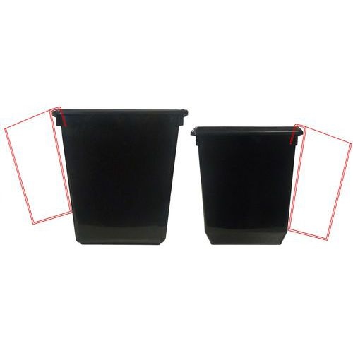 Bac pour poubelle à papier en cône 21L et 27L, Coloris : Gris - Image 3