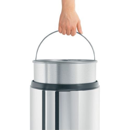 Poubelle à papier anti-feu - Inox - 30 L, Coloris : Gris - Image 4