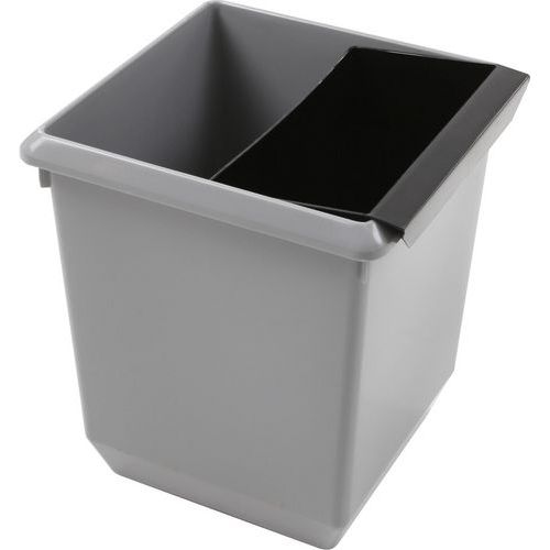 Lot de 4 Poubelle à papier en cône 21L Gris - Image 4