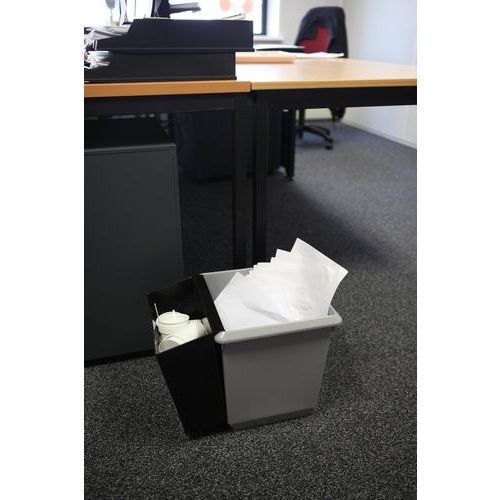 Lot de 4 Poubelle à papier en cône 21L Gris - Image 2