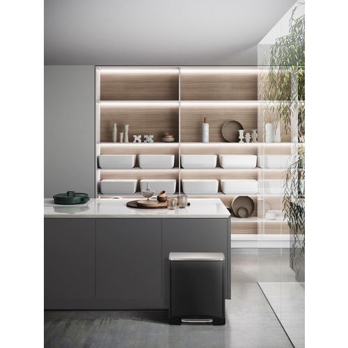 Poubelle à pédale E-Cube Tri-sélectif 10+9 L, Matériau : Acier - Image 5