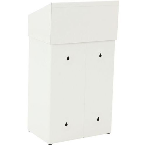 Poubelle avec tête hygiènique 18L, Coloris : Blanc - Image 2