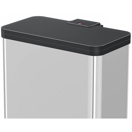 Poubelle Öko Duo Plus L 17 + 9 L - Hailo, Matériau : acier inoxydable - Image 4
