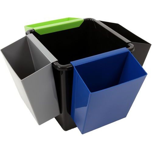 Corbeille à papier carrée - 27 L Noir - Image 6