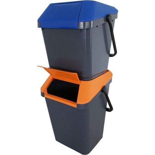 Poubelle EasyMax 35 L noir/bleu - Image 5