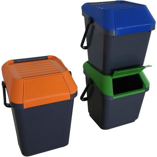 Poubelle EasyMax 35 L noir/bleu - Image 6