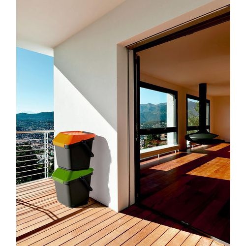 Poubelle EasyMax 35 L noir/vert - Image 4