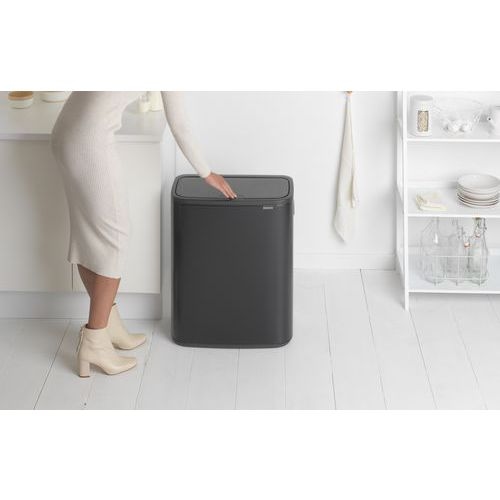 Poubelle Touch BO 2x30L noir mat - Image 4