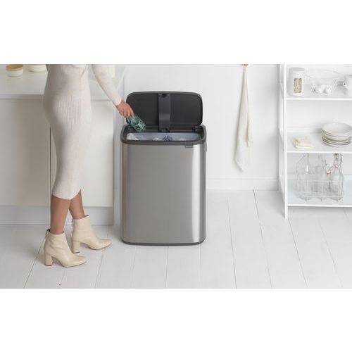 Poubelle Touch BO 60L inox mat - Image 2