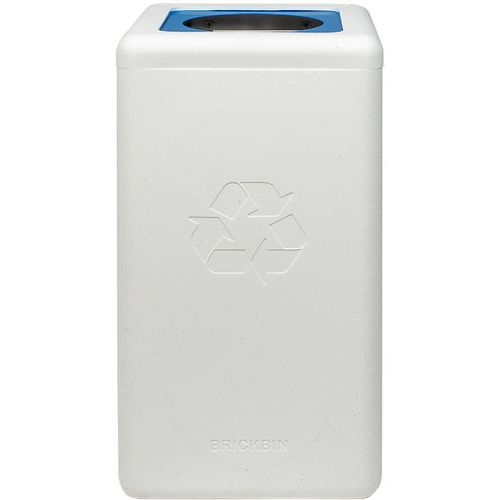 Poubelle circulaire BrickBin 65L Papier Blanc/blue - Image 2