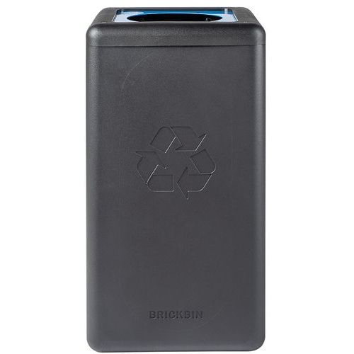 Poubelle circulaire BrickBin 65L Papier Noir/blue - Image 8