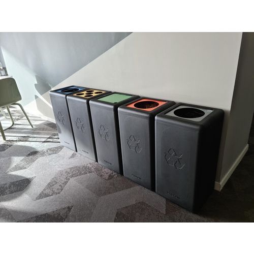 Poubelle circulaire BrickBin 65L Autres Déchets gris/noir - Image 7