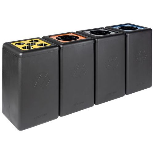 Poubelle circulaire à gobelets BrickBin Cups 65L noir/jaune - Image 8