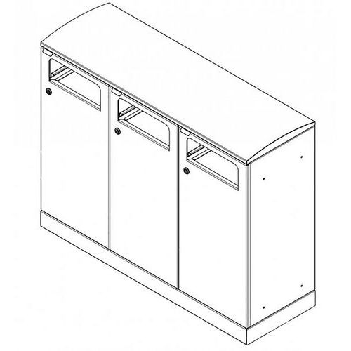 Poubelle pour l'extérieur Bica 713 3x100L - Image 9