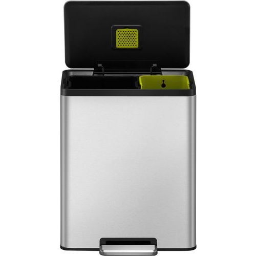 Poubelle à pédale Ecocasa II Recycling Step Bin 36+24 L inox - Image 5