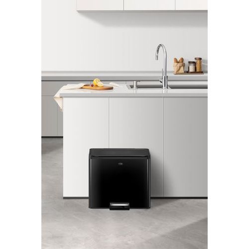 Poubelle à pédale Essential Recycler Step Bin 20+9 L noir - Image 3