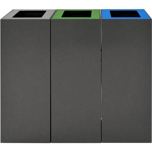 Unité modulaire pour tri sélectif 60L Gris foncé - Image 9
