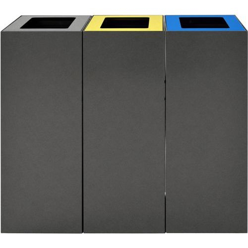 Unité modulaire pour tri sélectif 60L Gris foncé - Image 2